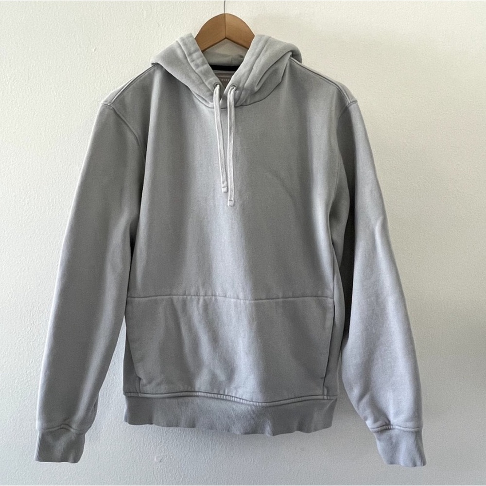 Everlane Hoodie Mens Medium Grey Cotton Pullover Basic Neutral Minimal